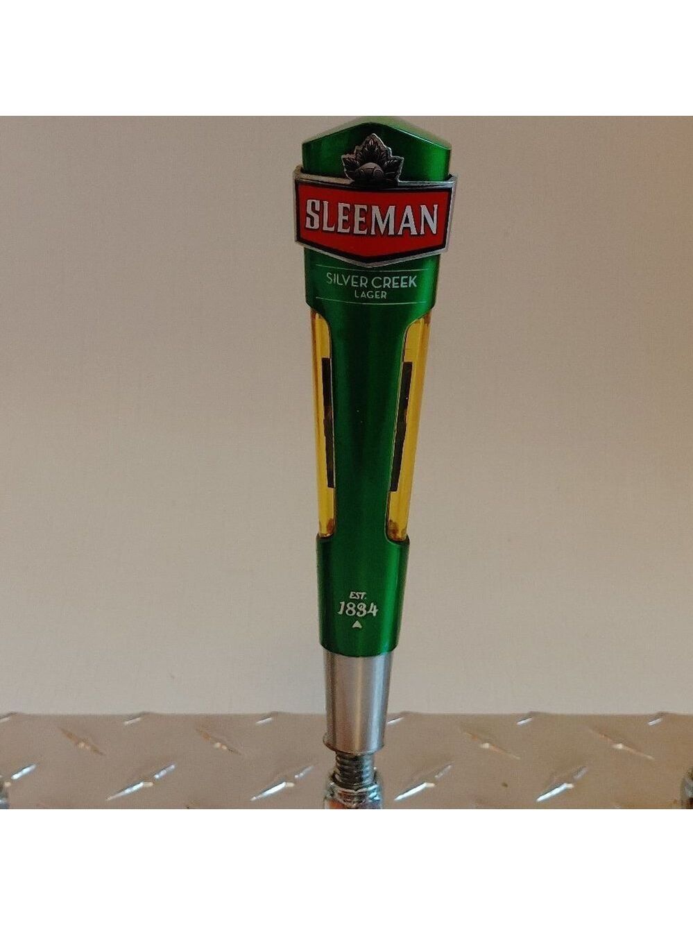 SLEEMAN SILVER CRREK Lager Shotgun Tap Handle  Knob Gear Shifter Bar Used